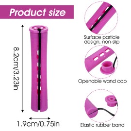 Classicseali Pack of 30 Perm Curlers Medium Size, Hair Styling Tool, for Home and Hairdressing Use, Small Curlers, Perm Rods for Home Use or Hairdressing Studio, Purple