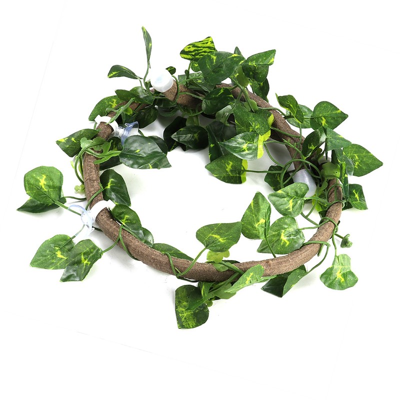 Reptile Climbing Branch Flexible Jungle 3.28ft Rattan 1Pc Vine(3.28ft Rattan+Scindapsus