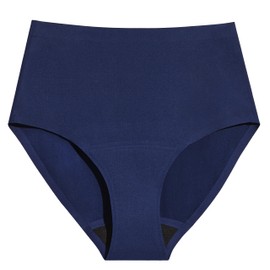 KNIX Super Leakproof High Rise Underwear, Leakproof Underwear, Period Underwear for Women, Machine Washable, Reusable, Midnight, Large (1 Pack)