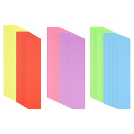 PATIKIL Book Dividers with Tab, 11.8x2 Multicolor Plastic Book Binder Index Card Files Dividers Separator with Sticker on for Storage Box Drawer Magazines Album Vinyl Record, 72Pcs