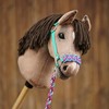 Hobby Horse Headcollar Material Set Aqua / Pink (Instructions Sold