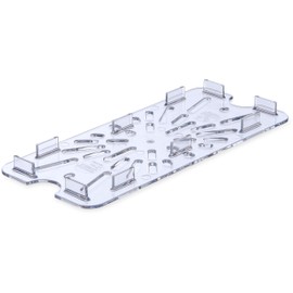 Carlisle FoodService Products 3067007-E Plastic Drain Shelf for 1/3 Size Food Pan, Clear, 0.6 Inches