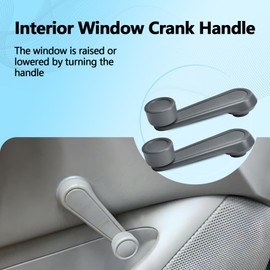 Quealzara 2Pcs Interior Window Crank Handle Grey Compatible with Corolla 4Runner Tacoma Tercel Van Wagon Land Cruiser MR2 Starlet T100 Pickup Replaces 6926004020 6926010040G 6926087103G