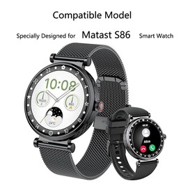 Futanwei for Matast Smart Watch S86 Screen Protector [3 Pack] Tempered Glass Film 1.19" [9H Hardness] [Anti-Scratch] [Bubble Free] Screen Protector for Matast S86 Smartwatch