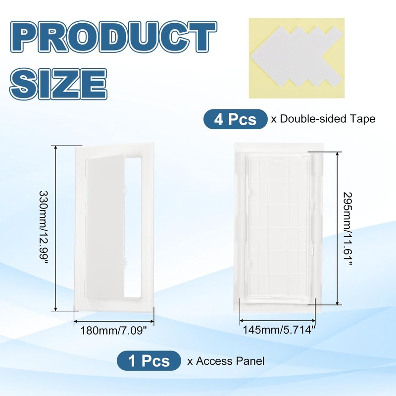 PATIKIL Access Panel for Drywall 145x295mm, 1 Set ABS Plastic