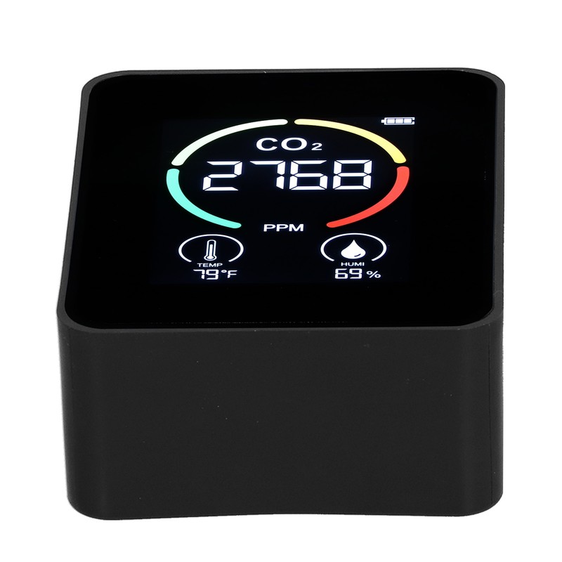 Carbon Dioxide Detector Semiconductor USB Charging LCD Temperature Humidity Detection