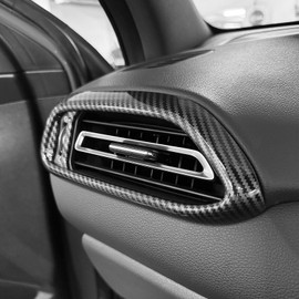 FUEISOF Car Dashboard Air Conditioning Outlet Frame Cover Trim for Hyundai I30 N 2018-2023 Interior Auto Accessories 2Pcs (Left & Right)