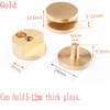 Mirror Clips, Thickened Brass Mirror Floating Glass Clip - Round