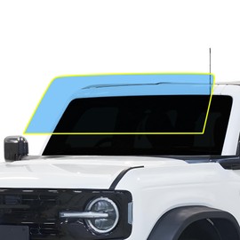 BOGAR TECH DESIGNS Precut Made for Ford Bronco 2021-2025 Front Windshield Protection Film Scratch Resistant Ultra Clear Kit Cover, Clear