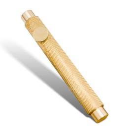 Origin-Joy Mini EDC Brass Pocket Pen, Small Short & Compact Fancy Vintage Ballpoint Pen for Travel, Unique Cool Luxury Elegant Signature Gift Pen with 4 Refills (Gold Aesthetic, Dragon Scale Style)