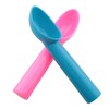 DGBRSM 2PCS Plastic Ice Cream Fruit Scoop Blue Pink 7.2x1.2