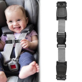 Clyhon Buckle Protection Child Seat, Car Seat Chest Strap Clip, Child Safety Belt Buckle Strap, Belt Safety Child Seat, Child Seat Belt Clip for Car Seats, Prams, Pack of 1, Grey
