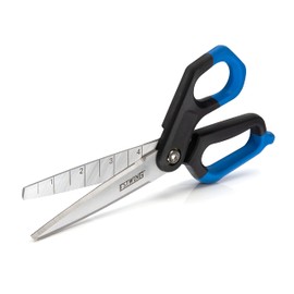 Estwing Heavy Duty Industrial Scissors, Measurement Increments Marked on Blades, Serrated Cutting Edge, 9-inch Shears
