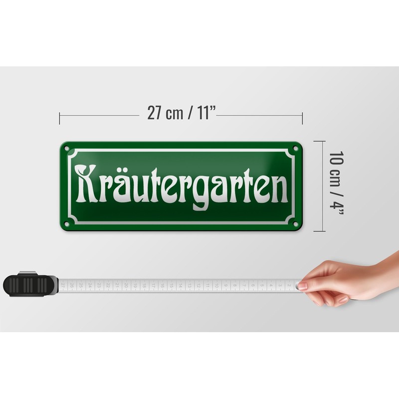 FEMER Tin Sign Herb Garden 27 x 10 cm Dill
