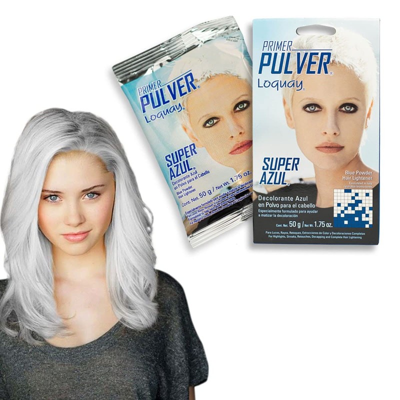Decolorante en Polvo Azul para el Cabello Primer Pulver Loquay,