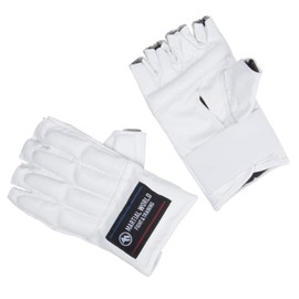 MARTIAL WORLD Knuckle Finger Gloves Open Finger PG38-L-WH White L