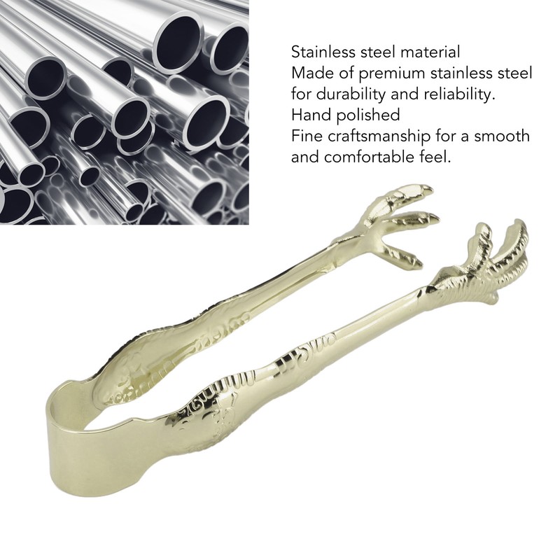 Claw Style Ice Tong Stainless Steel Hand Polished Eagle Claw