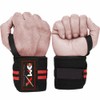 DMX INTL Weightlifting Wrist Wraps with Heavy Duty Thumb Loop
