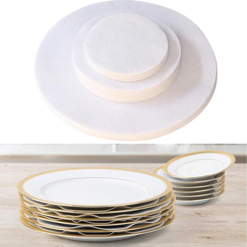 48Pcs Felt Plate Dividers Plate Separators Pads Dish Protectors Pads