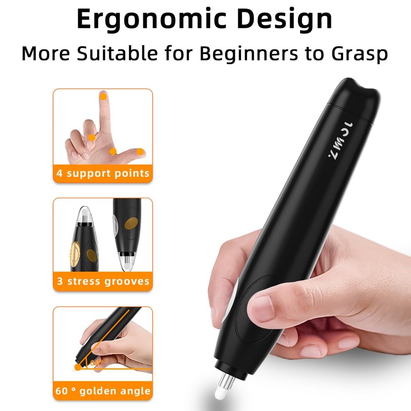 ZMOL Electric Eraser for Artists, Rechargeable Electric Eraser Kit, 140