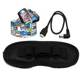 Fututech Kit Headband Adjustable Headbands + Bag + Cable for DJI FPV Goggles V2 Helmet and Other Brands of VR Glasses Drone Accessories, Strap + cable + case