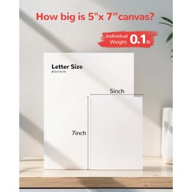 BAKEYBA Small Painting Canvas Boards 60 Pack 5x7 Inch Canvas Panels Blank White 100% Cotton Art Supplies for Acrylics Oil Watercolor Tempera Paints