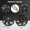 JDMSPEED New 2 Sets Universal 10'' Electric Radiator Cooling Slim