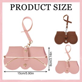 Pack of 2 Glasses Cases, Sunglasses Case, Soft Portable Sunglasses Bag, Leather Sunglasses Bag, Fashion Sunglasses Case