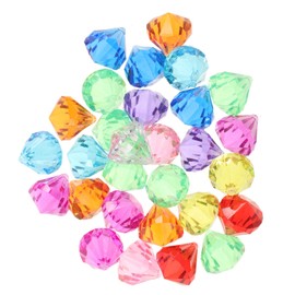 JOINPAYA 30pcs Diving Gem Pool Plaything: 0.98in Fake Gemstone Big Colorful Diamond Pirate Treasure for Pool Summer Underwater Bath Birthday Party Decoration