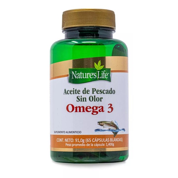 Nature's Life Omega 3 Aceite Pescado 65 Caps 1.35 G Aceite De Pescado Natu