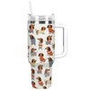 SHINEFUL 40 oz Tumbler with Handle and Straw Lid |