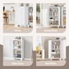Yizosh Metal Storage Cabinet with Doors and 3 Adjustable Shelves