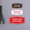 Fancy Please Flush After Using Sign (Black/Gold) - Small 1