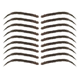 Beauti-Full Brows|Easy Application|Waterproof|9 Pairs|Temporary Tattoo Eyebrows: Angela (Black)
