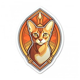 Yoonek Graphics Abyssinian Abyssinian Cat Vinyl Decal Sticker for Car, Laptop, Tumbler, More. #0010071-6