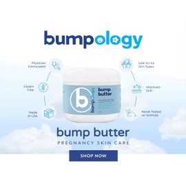 Bumpology Bump Butter Stretch Mark Moisturize Cream | 2-in-1 Powerful Butters + Oils | Physician Formulated | Hydrating Body Lotion | Pregnancy Safe | Made in USA
