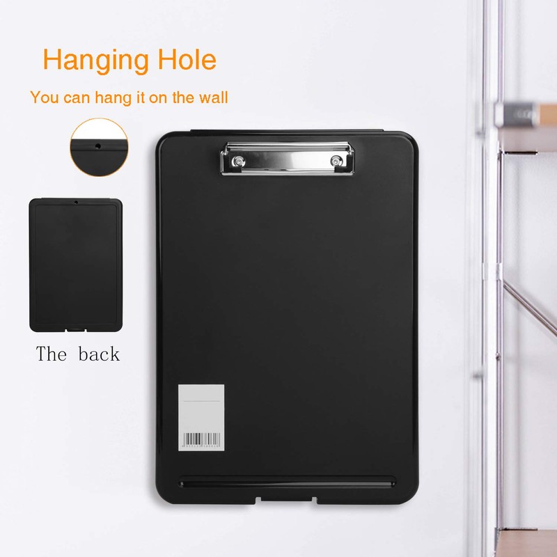 A4 Waterproof Clipboard with Storage Box Plastic Clipboard Holder Compact