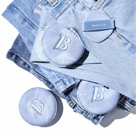 BANILA CO Mood On Touch Cushion Limited Set 3items [Denim Edition], Denim Case Cushion#$%Refill#$%Color(Lip & Cheek):21 Rosé-21 Rosé-18 Chill Teddy