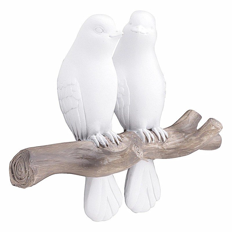 QUMENEY Resin Bird Hook Creative Wall Hook Vintage 2 Birds