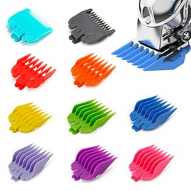 10 PCS Hair Clipper Guards Set - Color-Coded Guide Combs for Clippers, Universal Compatible with Wahl Clippers, 1/16 to 1 Inch, Professional Replacement Guards for Hair Cutting, Barber Tools, Home Use