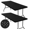 homing 2 Pack Rectangle Fully Waterproof Tablecloth, Elastic Fitted Fabric