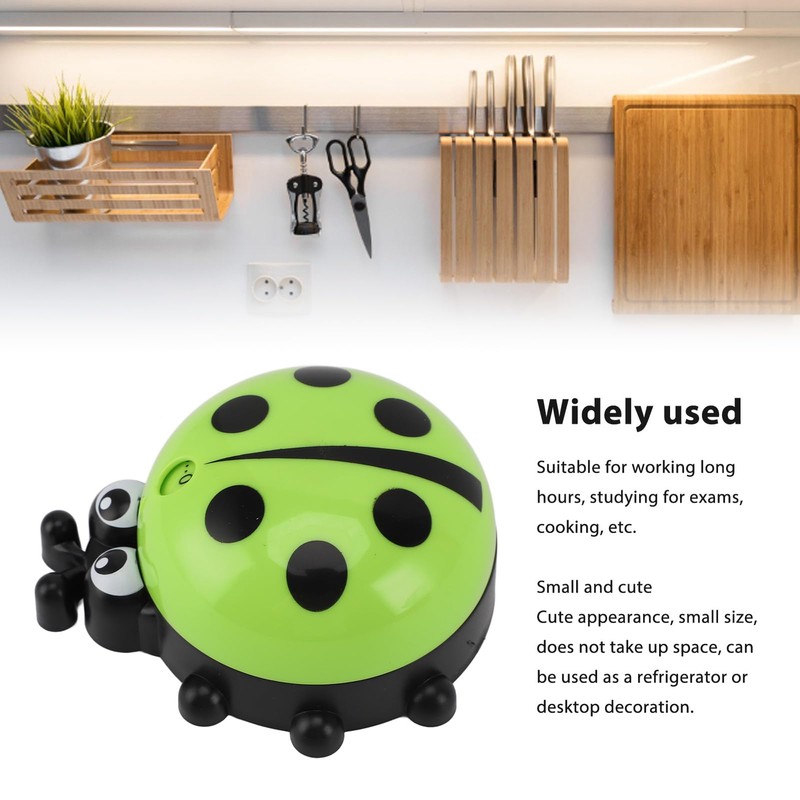 Aoveew Magnetic Timer Cute Ladybug Design Cartoon Animal Kitchen Timer