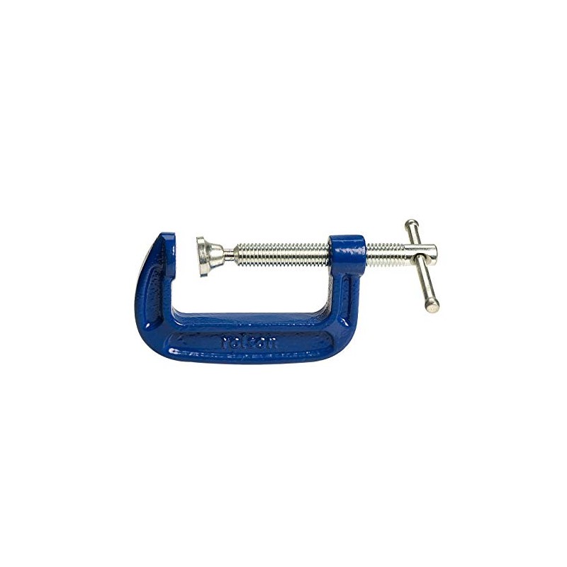 Rolson 14202 50 mm Fine Thread G-Clamp, Blue