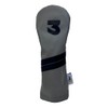Gray and Black Sunfish Leather Golf Club Headcover Set 1-3-X