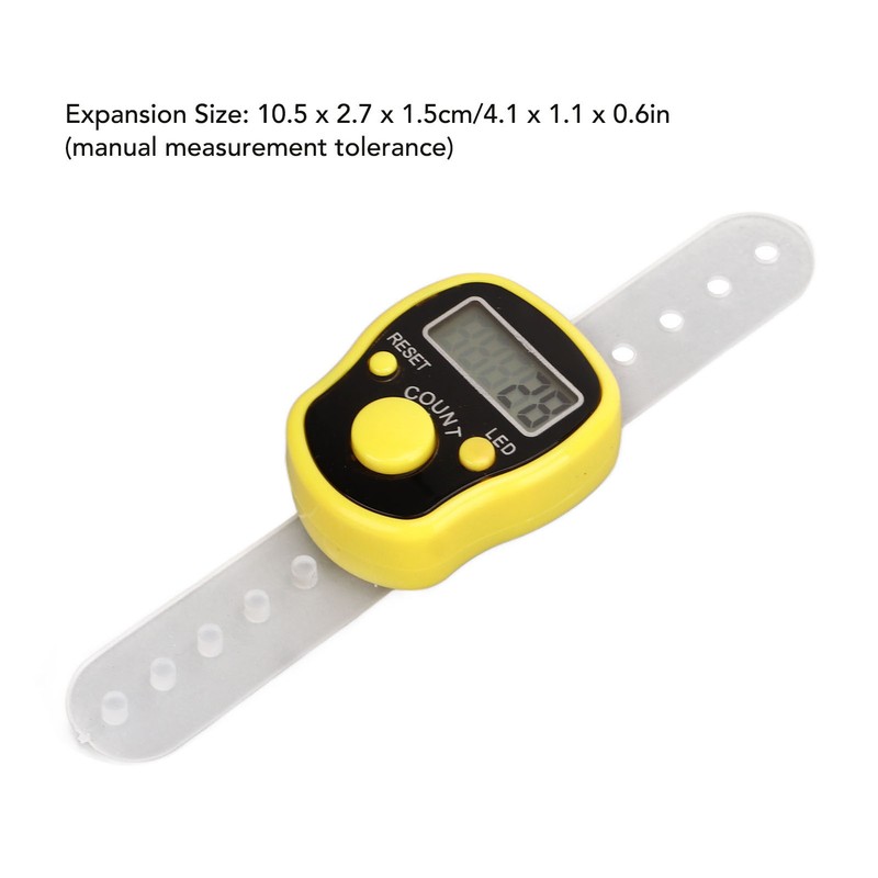 5PCS Finger Counter Adjustable Reset Button 5 Digit Number Hand