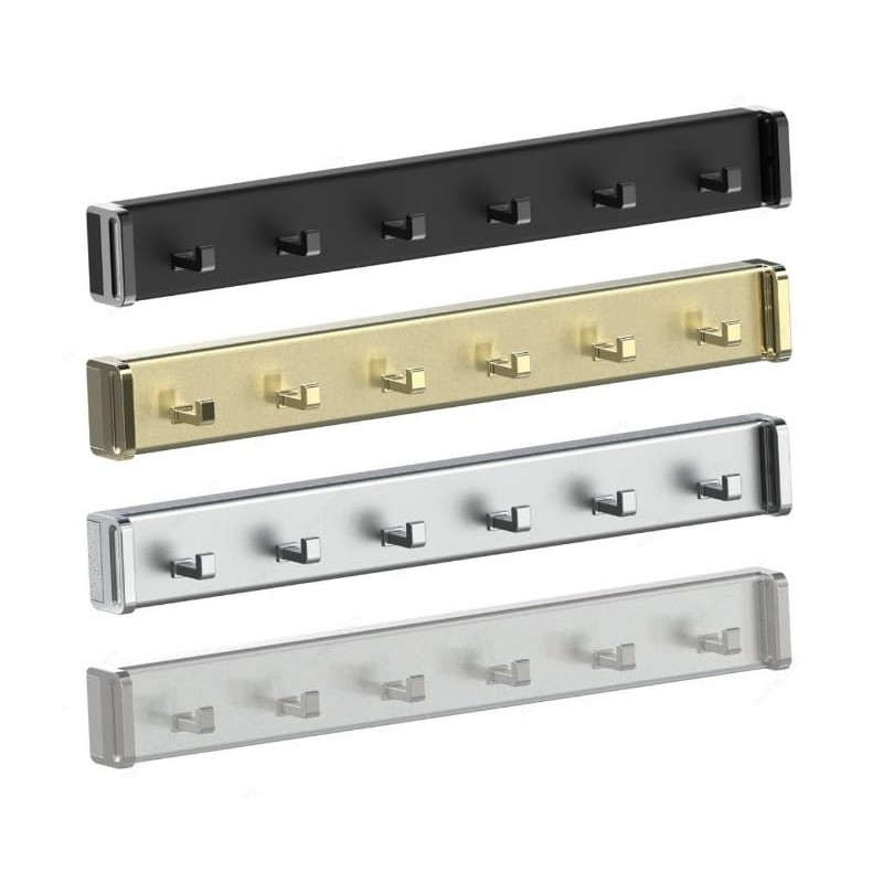 6-Hook Designer Wardrobe Reversible 13.75" Length Closet Belt Rack with