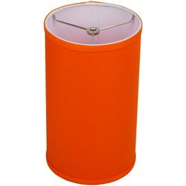 FenchelShades.com 7" Top Diameter x 7" Bottom Diameter 12" Height Fabric Drum Lampshade Spider Attachment (Linen Carrot)