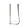 Aoje-Link Square U Bolt 2.17"(55mm) Inner Width M8 Thread 304