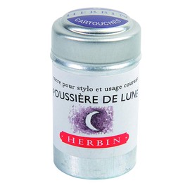 J. Herbin Fountain Pen Ink - 1 tin of 6 cartridges - Poussiere de Lune