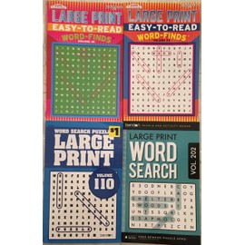 Mixed Lot of 4 Kappa Bendon LARGE PRINT Word-Finds Word Search Seek Ring-A-Word Circle-A-Word Puzzle Books 2014 2016 2018